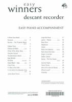 Easy Winners Piano Accompaniment!!!!for Descant Recorder