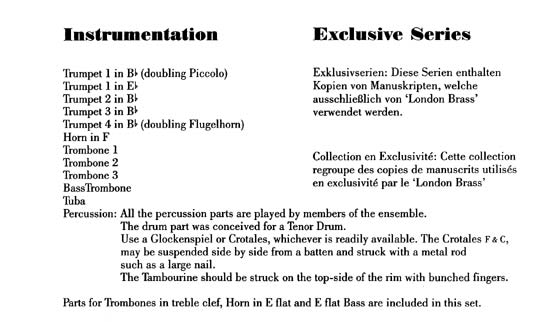 Instrumentation Sample